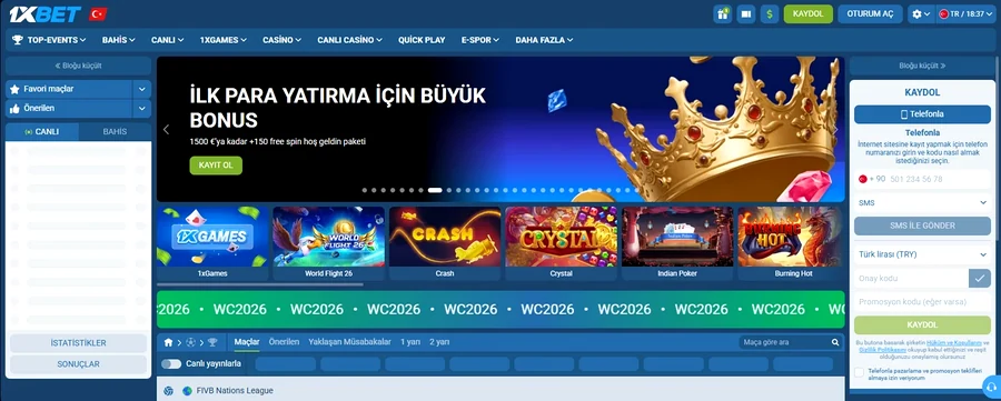 1xbet Sweet Bonanza casino ekranı